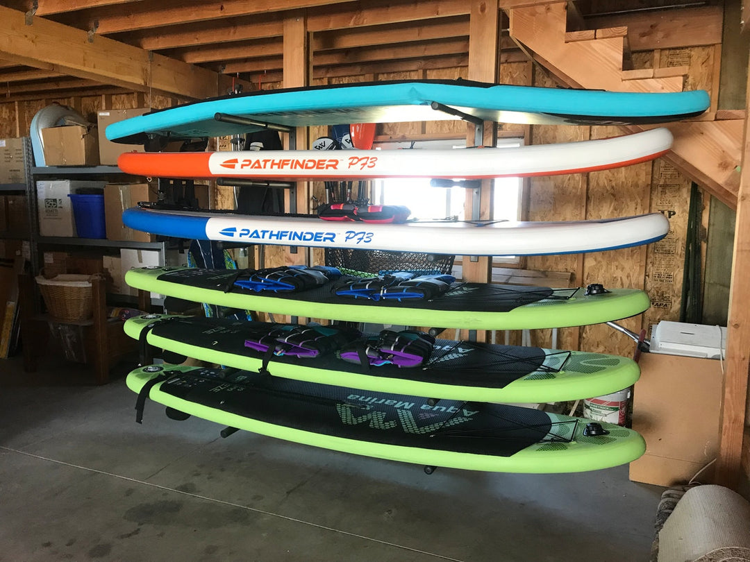 indoor garage paddleboard storage