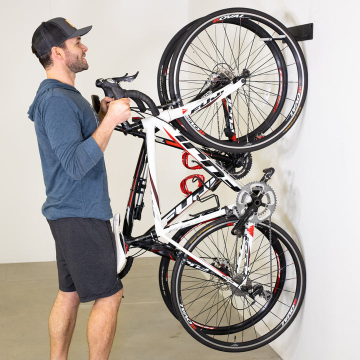 how to hang bikes on wall