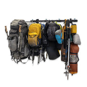 hiking and camping gear storage