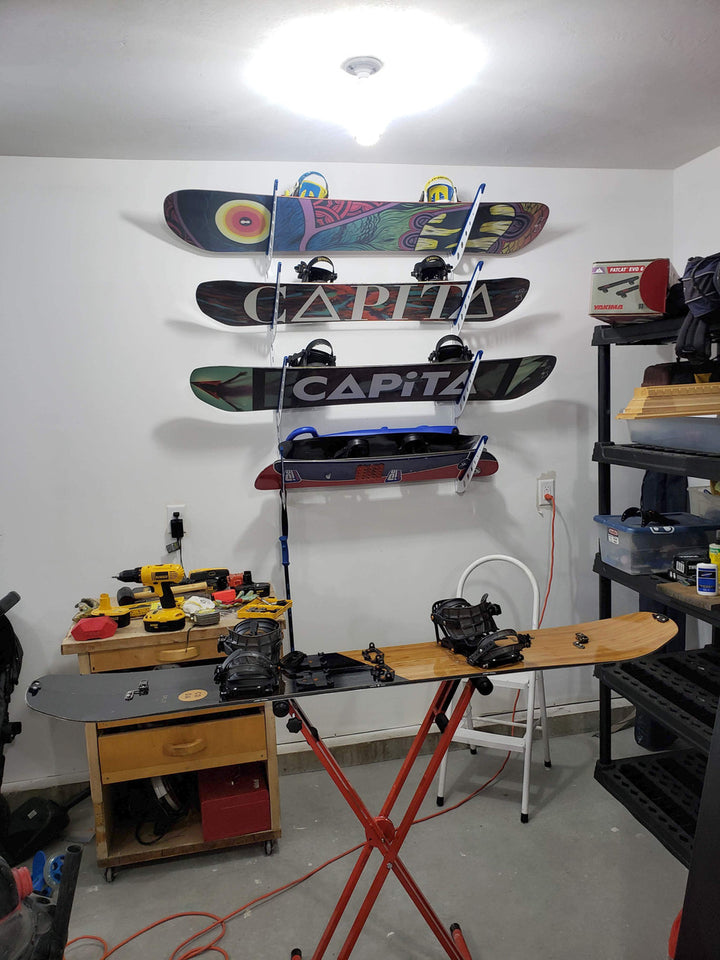 Adjustable Metal Snowboard Storage Rack | XSR Wall System