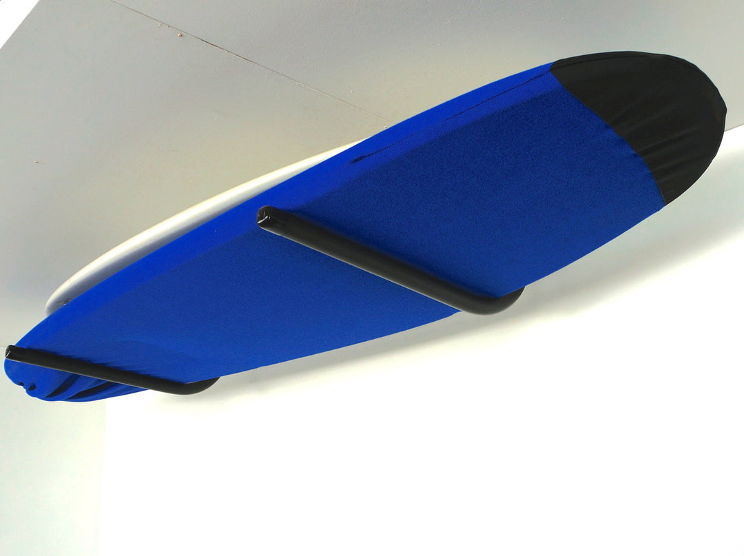 2 surfboards ceiling storage