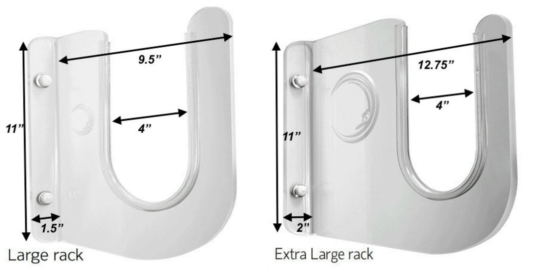 clear surf storage rack dimensions for longboard