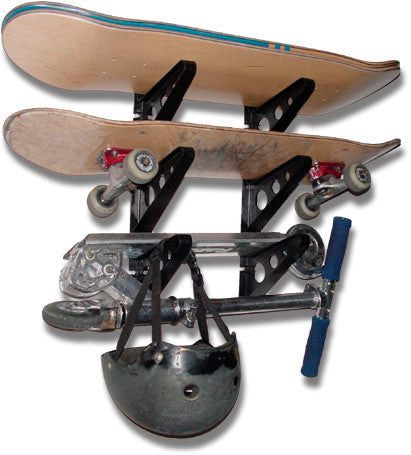 skateboard and scooter storage rack
