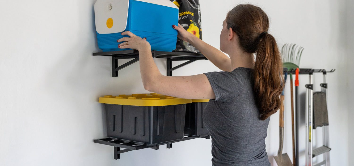 Small garage wall shelves
