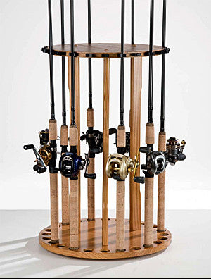 Fishing Rod Rack for 18 Conventional and Spinner Rods & Reels