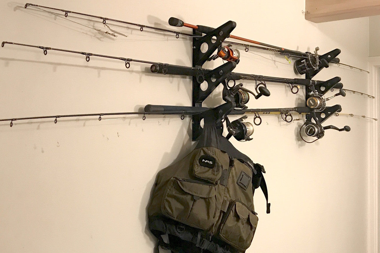 multi rod fishing pole rack