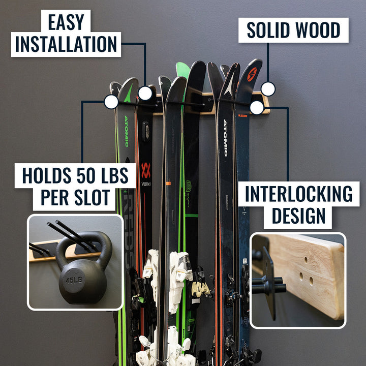 wall mounted ski organizer