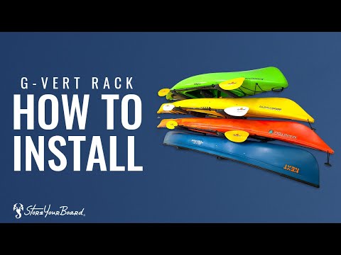 Indoor-Outdoor Wall Rack |  46 Inch Adjustable Height | Kayak & SUP