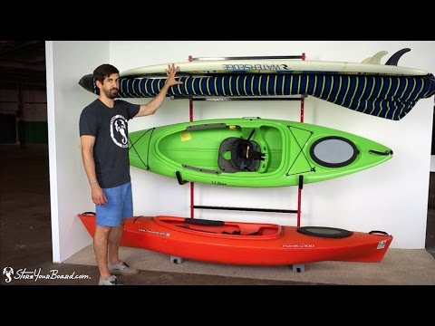 2-Kayak & 2-SUP Storage | Freestanding Floor Rack