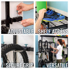 sports equipment wall system organizer