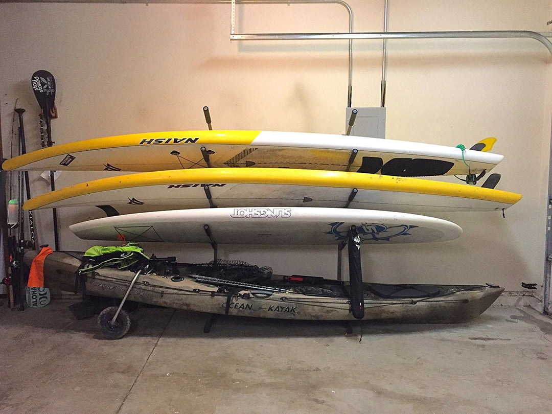 sup and kayak garage storage stand freestanding organization display