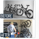 before and after bicycle storage garage transformation