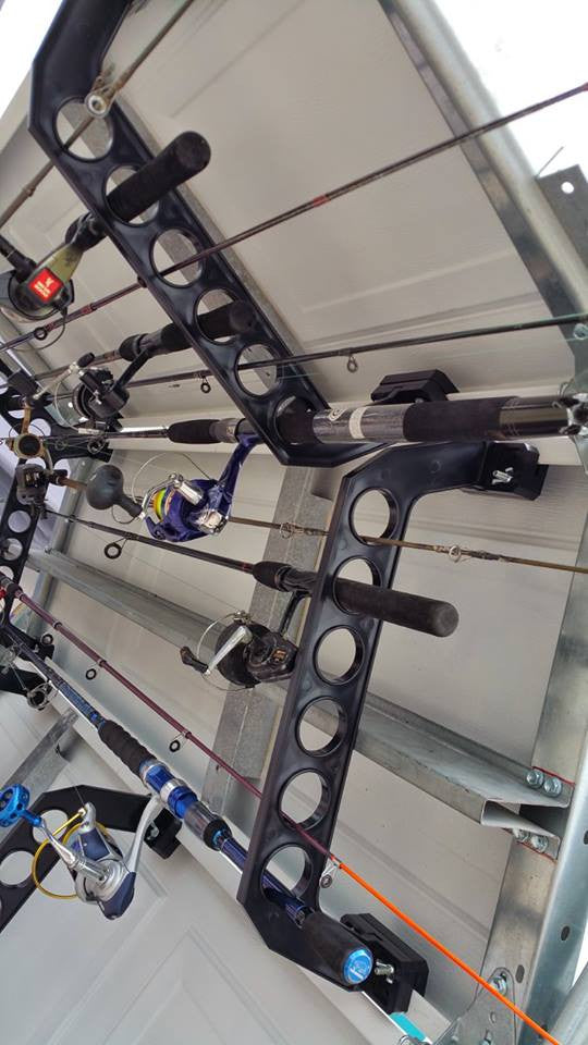 Cobra CSR18BB Garage Door Fishing Rod Rack - Storage System For Rods & Tools Cobra CSR18BB Garage Door Fishing Rod Rack - Storage System For Rods & Tools
