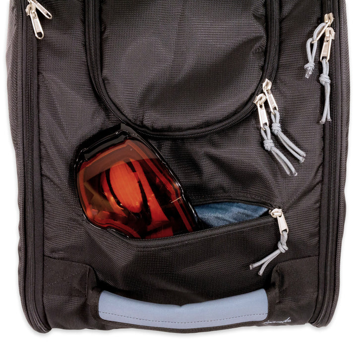 ski bag with goggle pocket