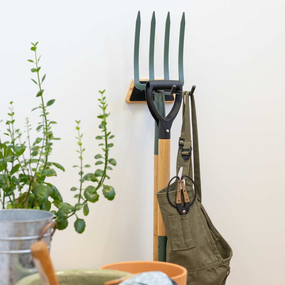BLAT Tool Max Single Wood Rack | Holds 50 lbs | Garden Tool Wall Hook