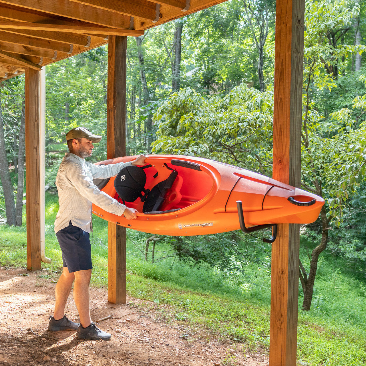 outdoor kayak storage