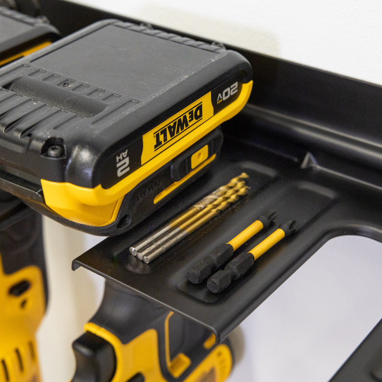 battery power drill rack