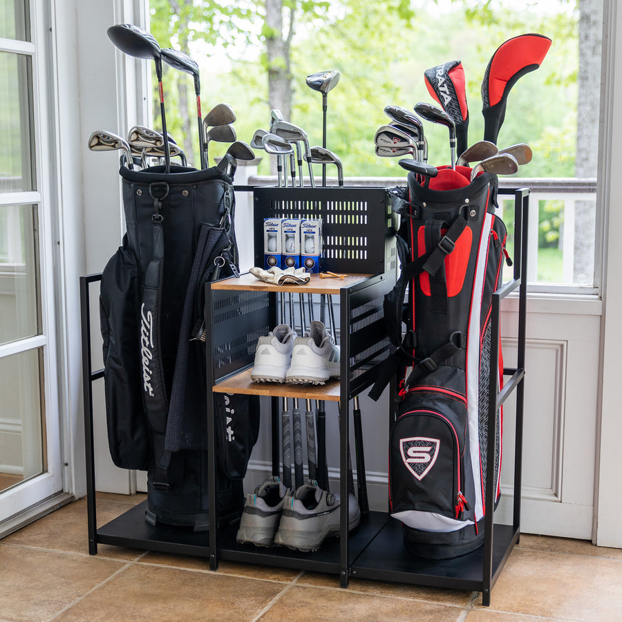 Large Golf Storage Organizer - Golf Bag Storage Stand for Garage