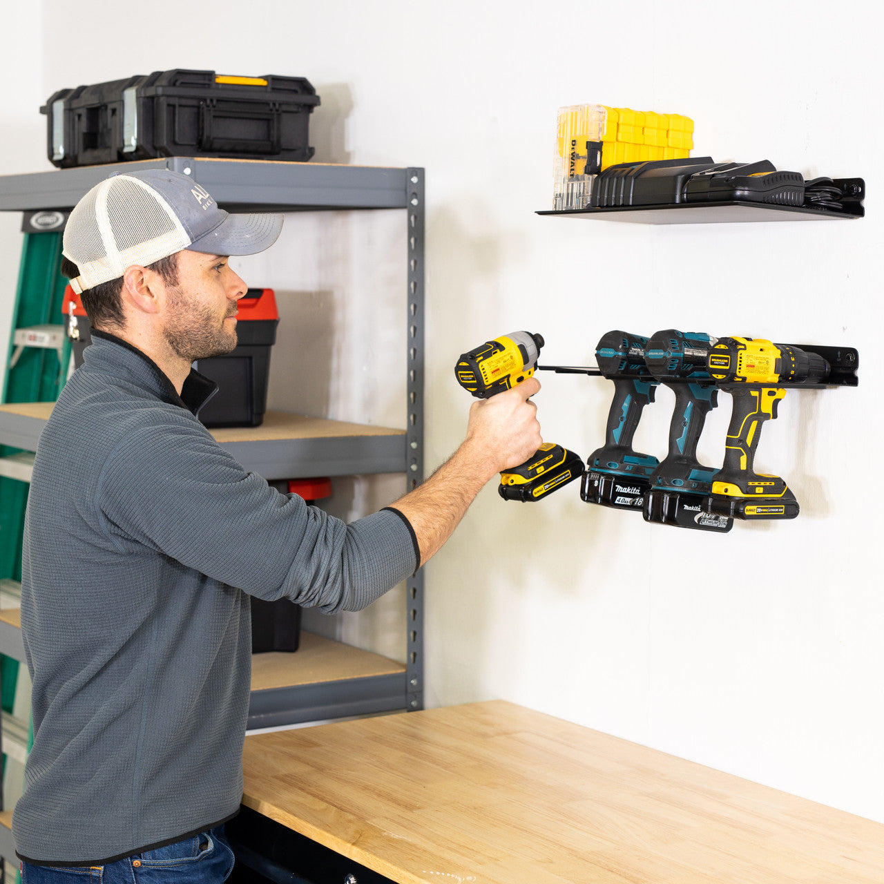 wall mount drill holder