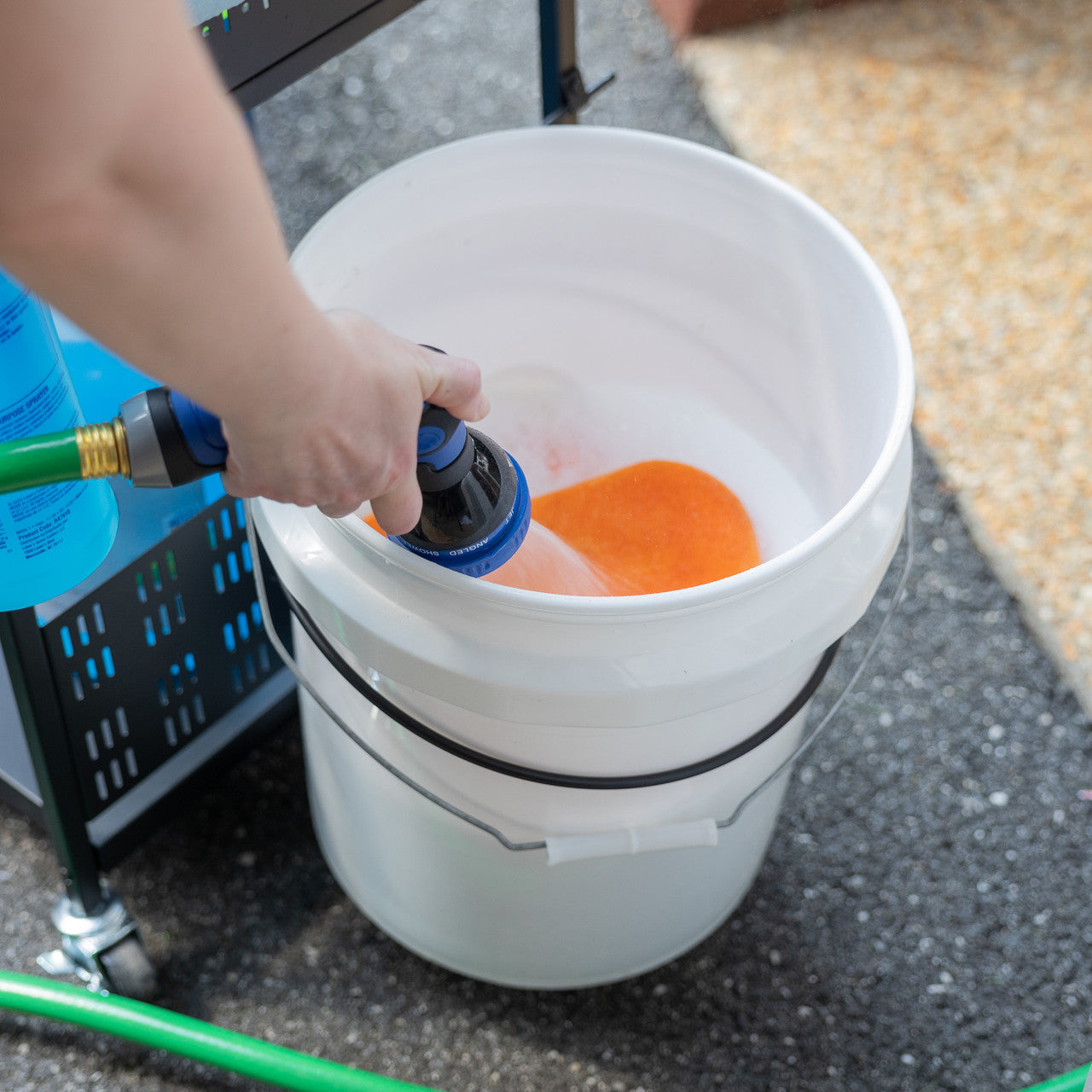 tool cart with bucket