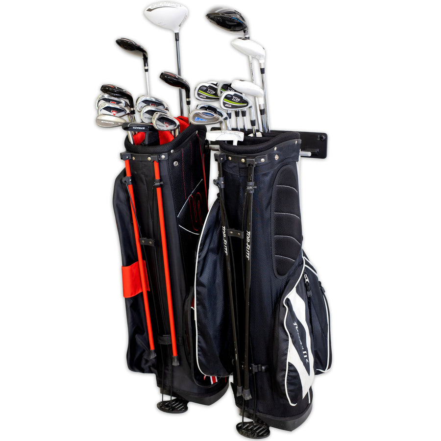 2 golf bag wall storage rack