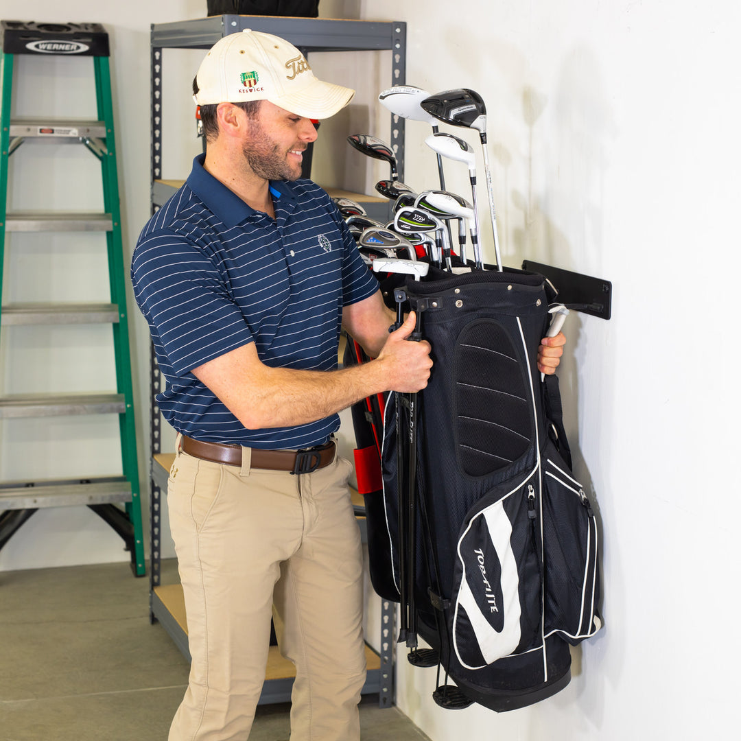 how to hang golf clubs
