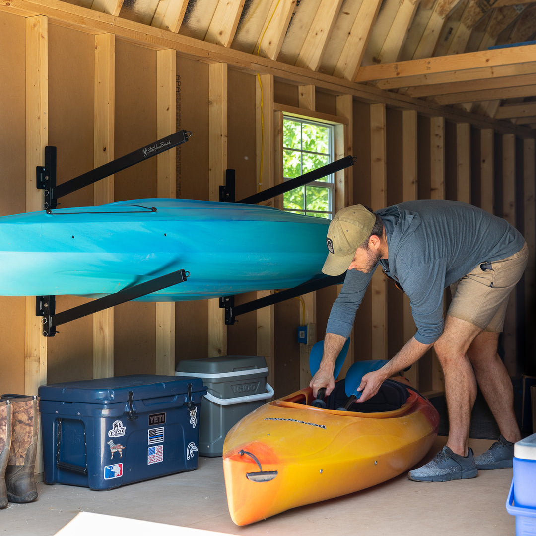 Indoor Kayak Storage Rack | 2 Level Adjustable Wall Mount