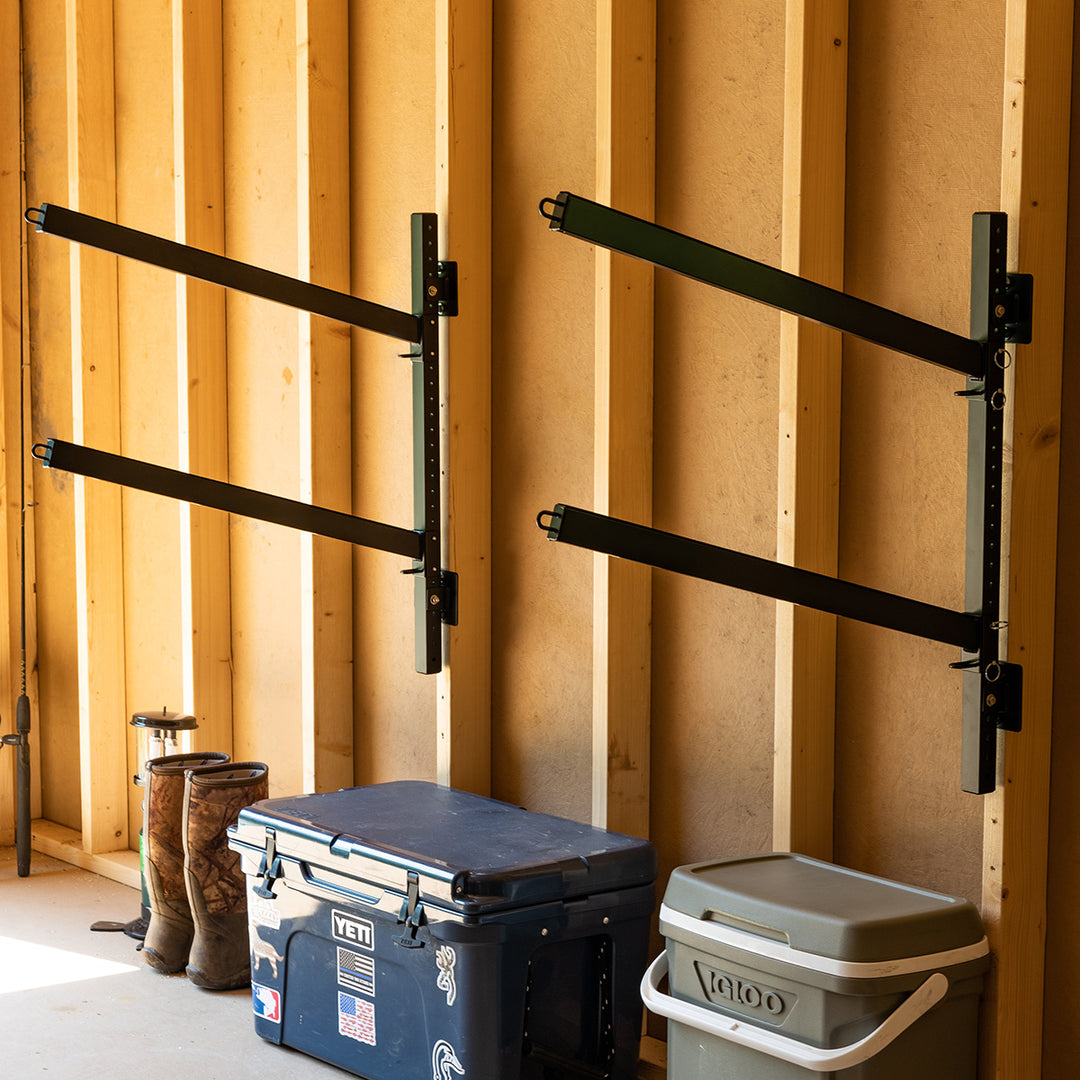 Indoor kayak storage rack 2-level adjustable wall mount