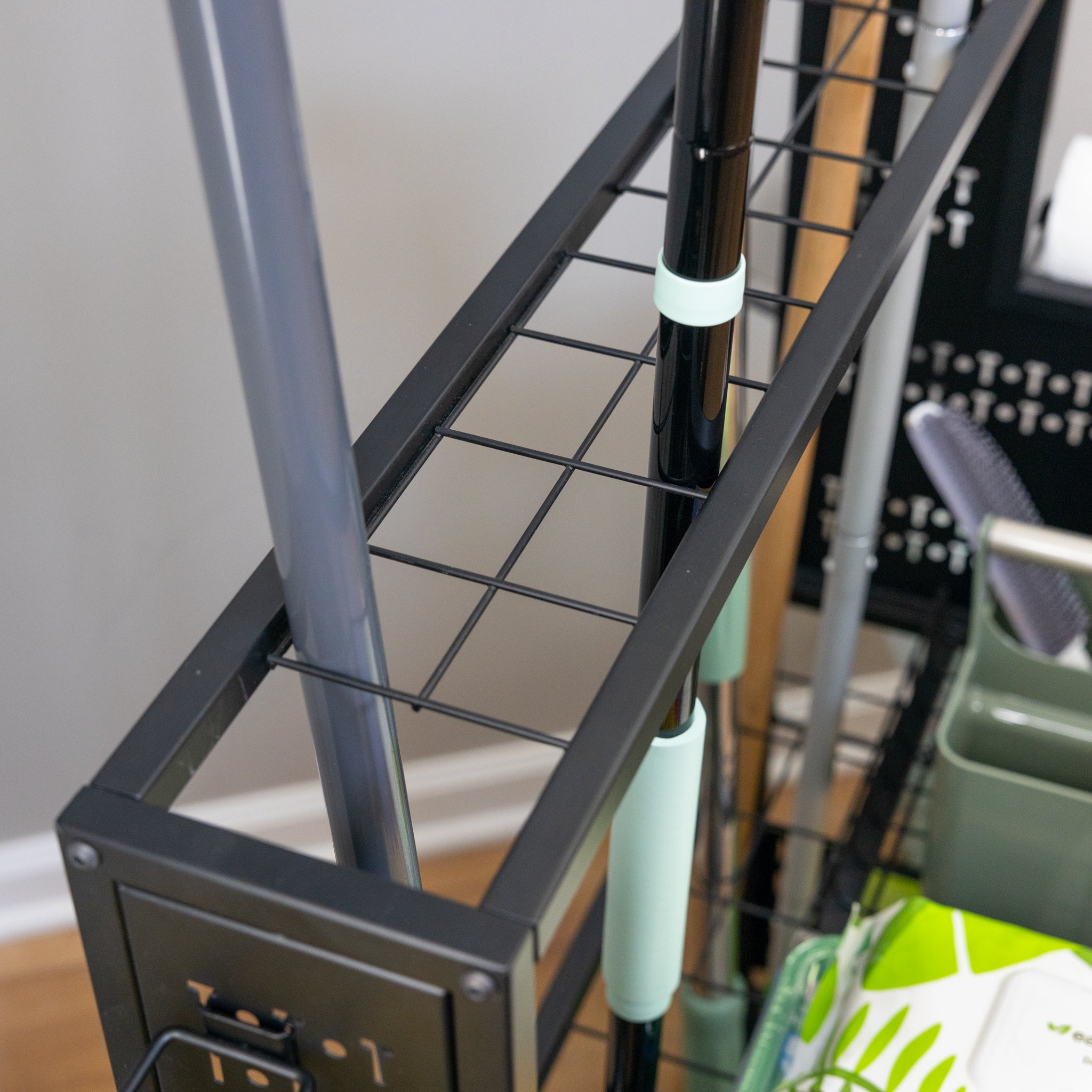 The Everything Utility Cart with Pegboard & Bucket Rack