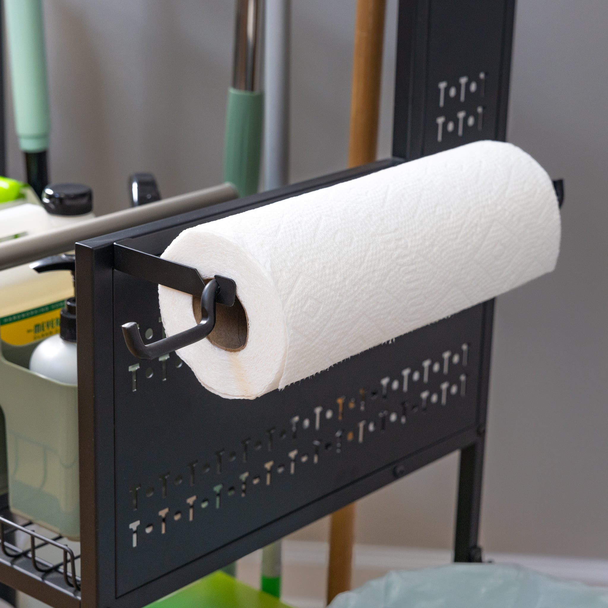 The Everything Utility Cart with Pegboard & Bucket Rack