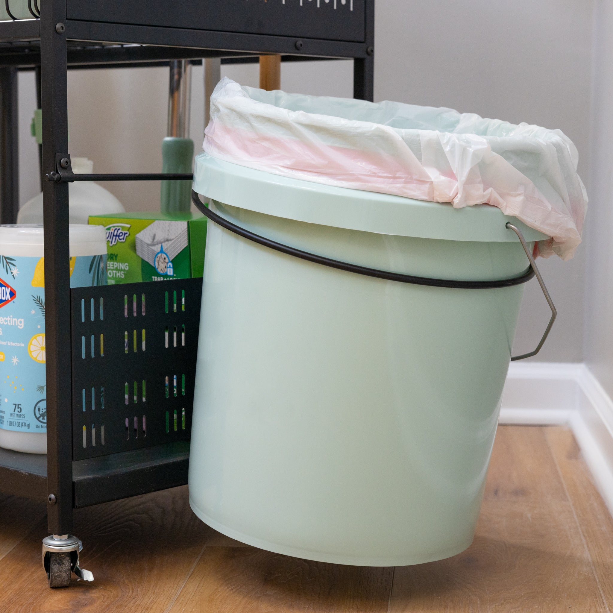 The Everything Utility Cart with Pegboard & Bucket Rack