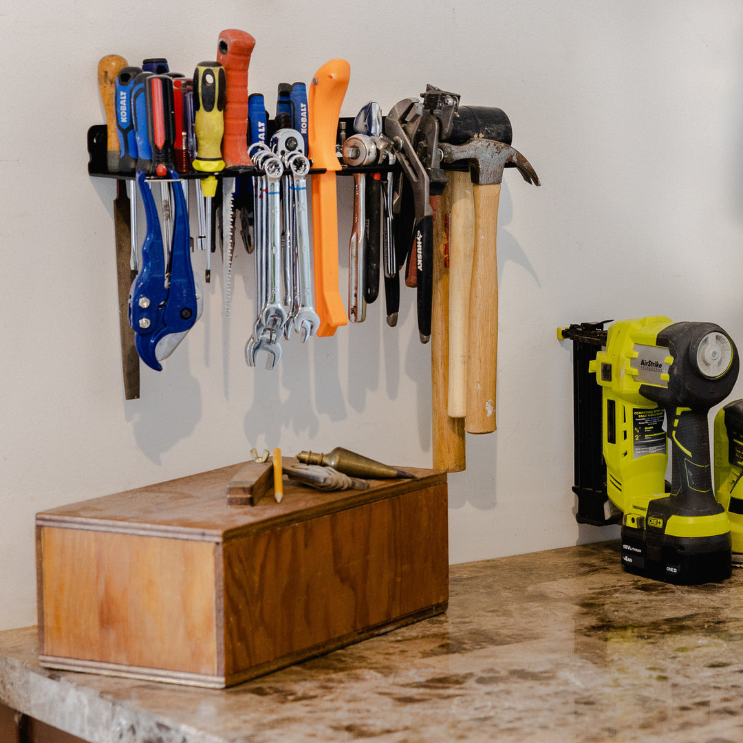 how to hang tools on wall