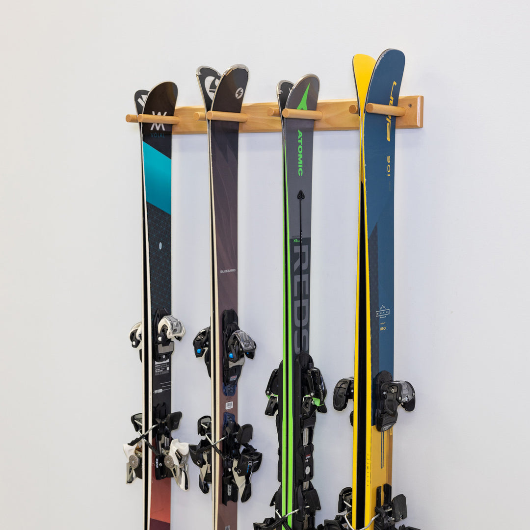 wood ski rack
