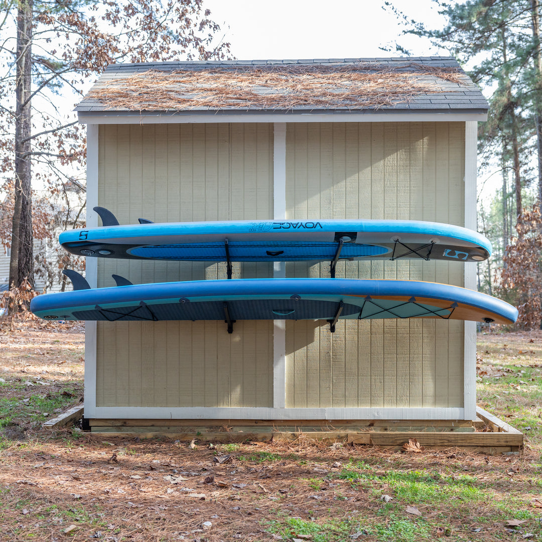 Outdoor SUP Storage Rack | Wall Mount | Holds up to 2 Paddleboards ...