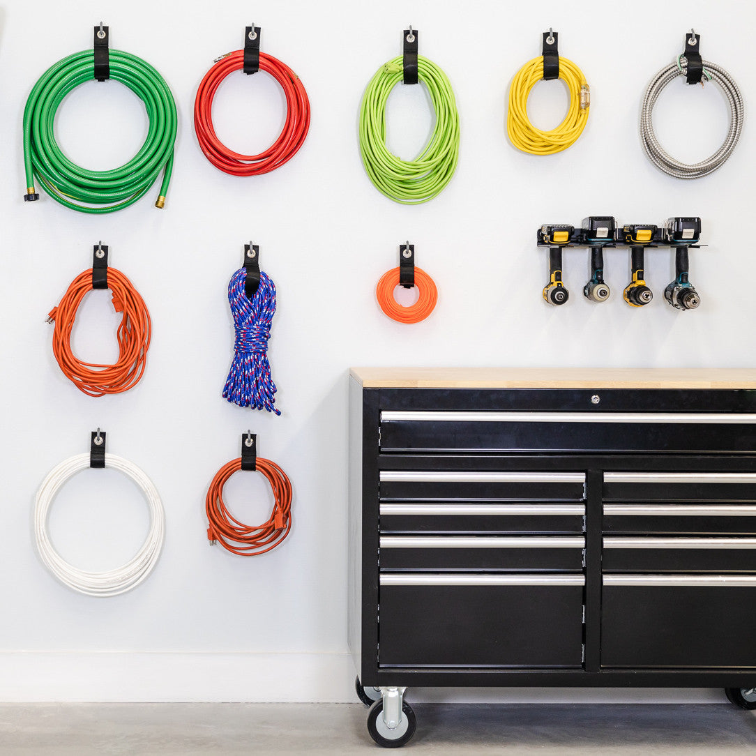 organized garage storage straps