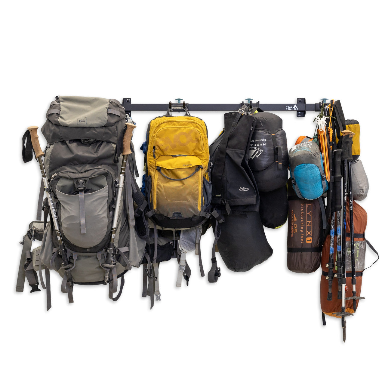 backpack storage rack