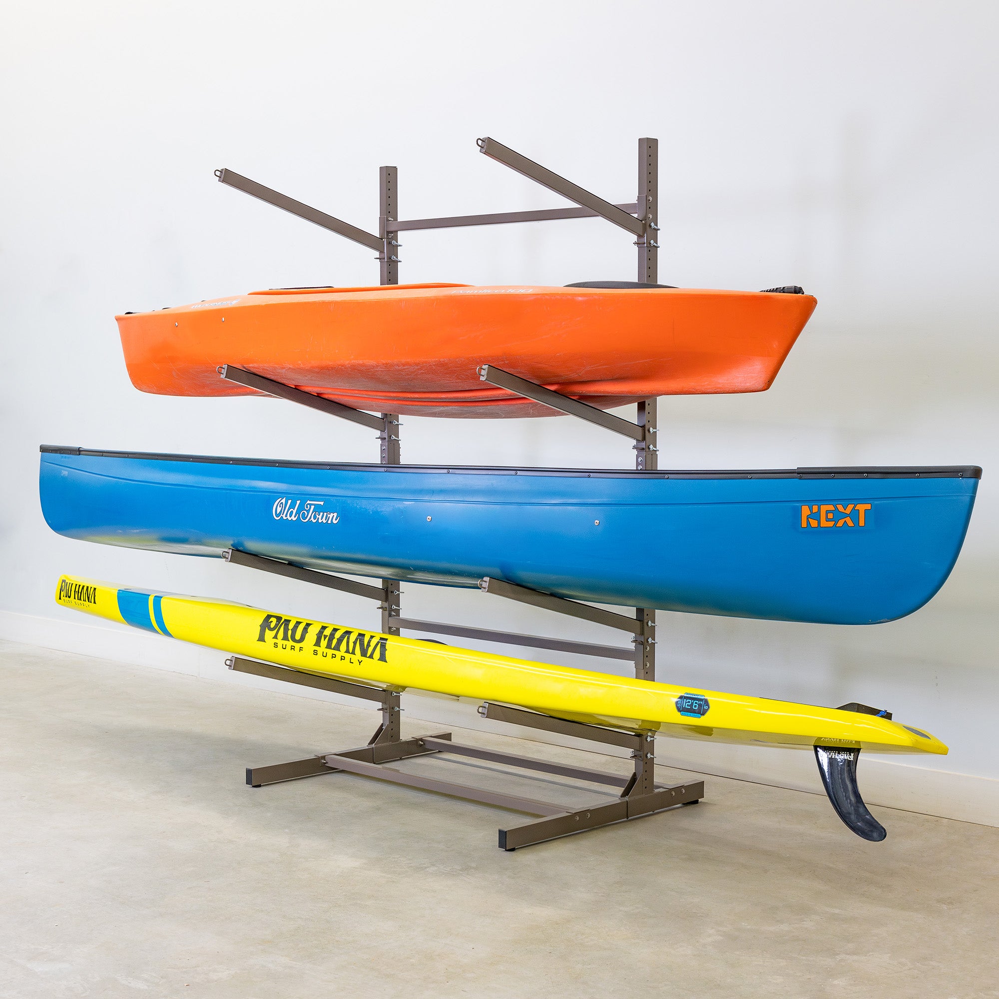 kayak canoe and paddleboard weather resistant storage rack