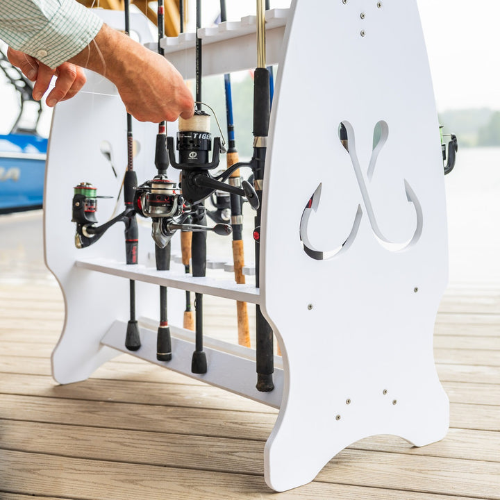 Marlin 24 Fishing Rod Storage Rack | Weatherproof Outdoor Storage Stand