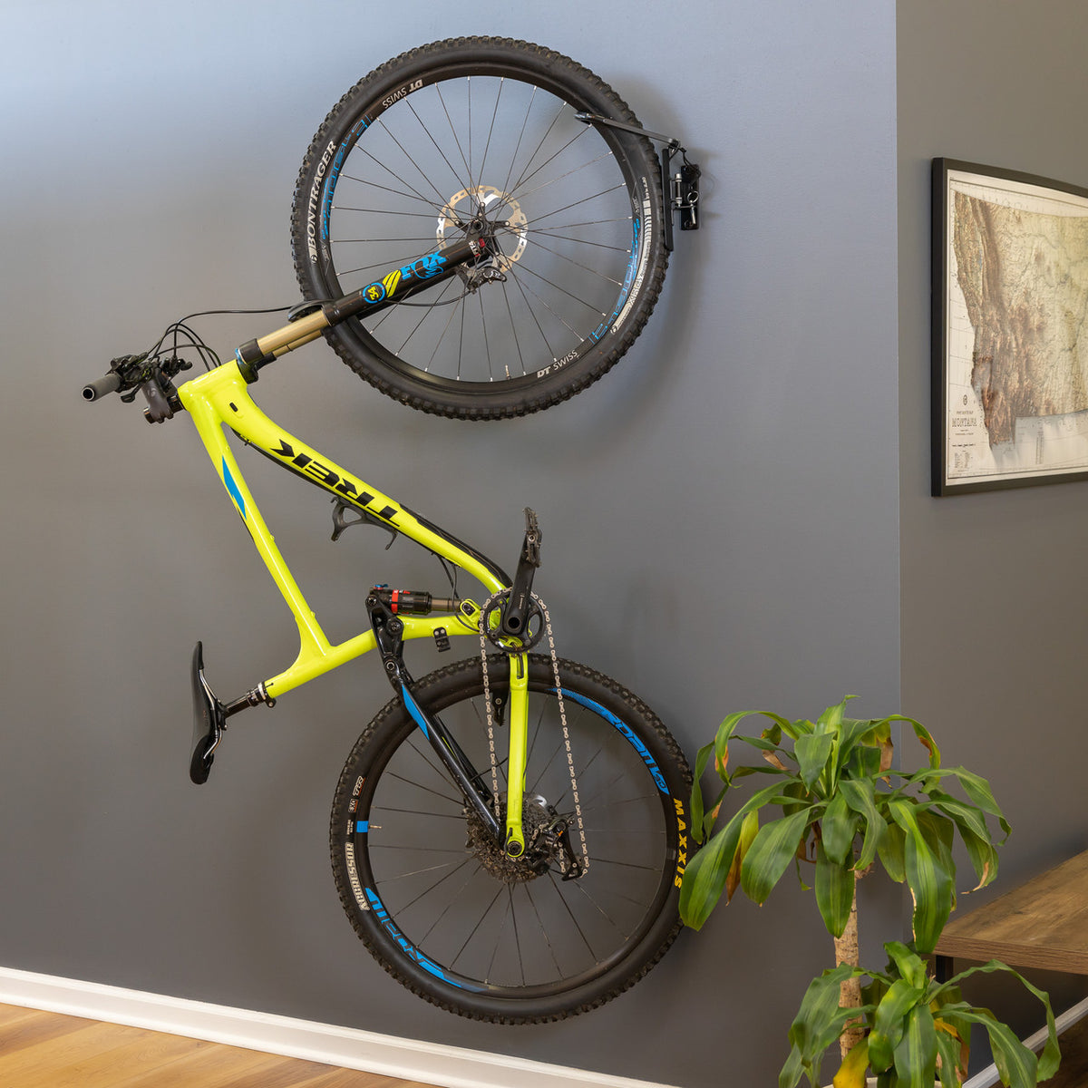 Folds Flat Bike Storage Rack, Wall Mount, Black Steel – StoreYourBoard