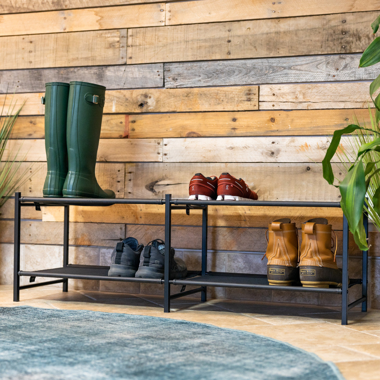 Teal discount shoe rack