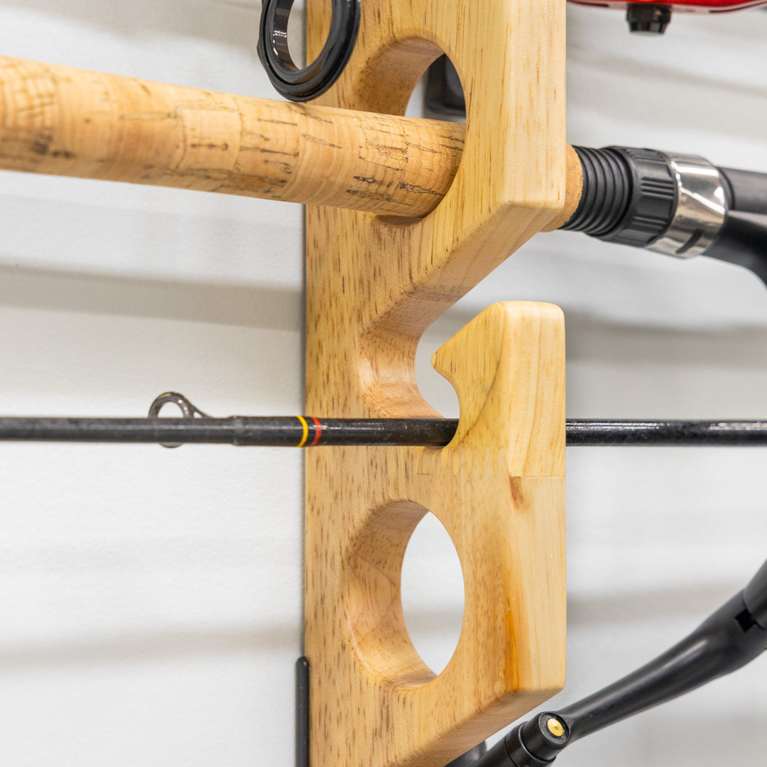 wood rack for fishing rods