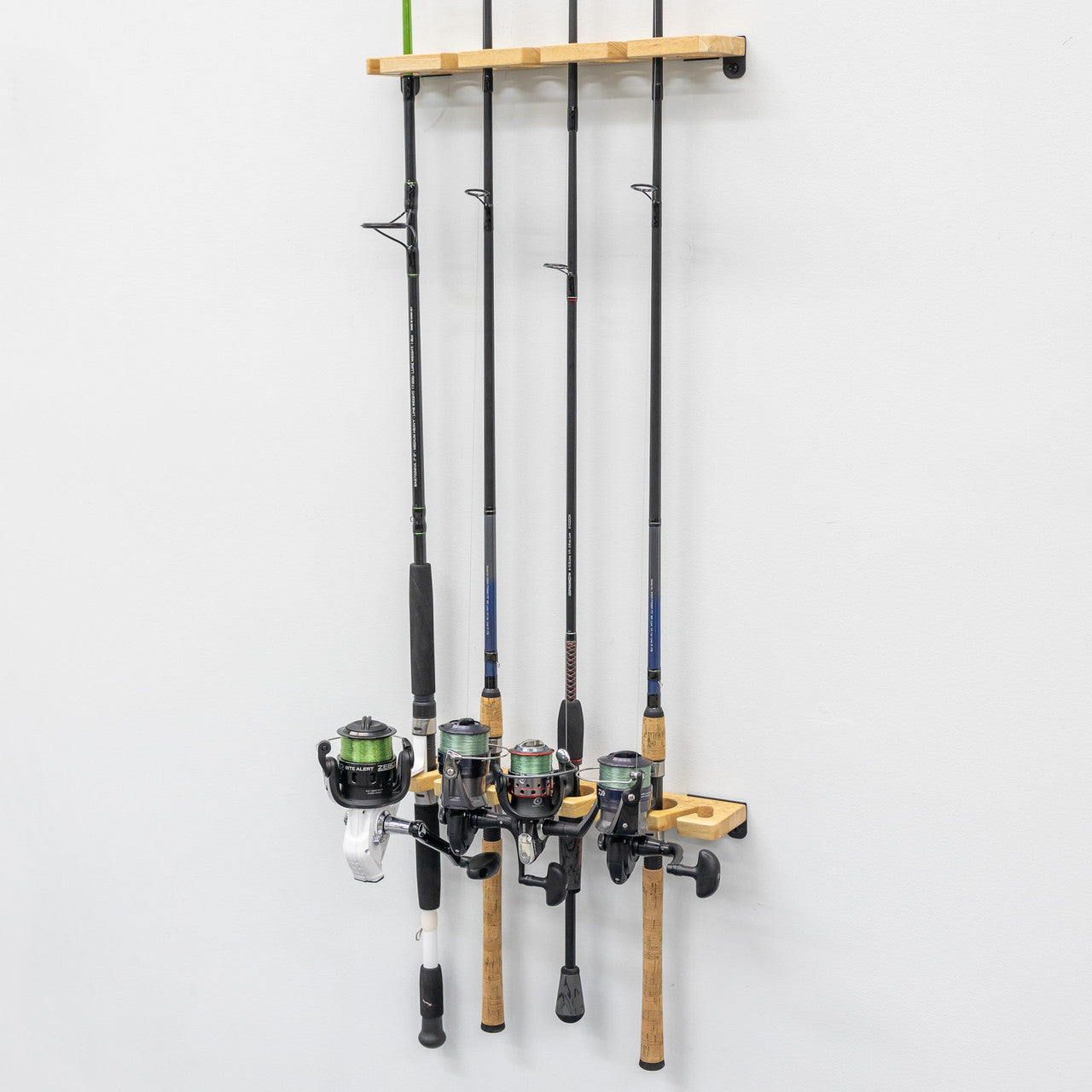 Solid Mahogany Vertical Fishing Rod Rack