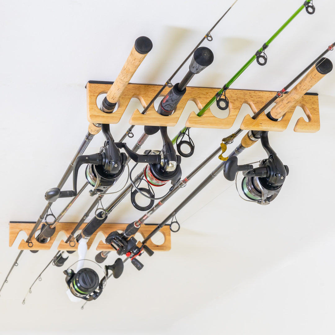 Stillwater Fishing Rack | Wall or Ceiling Mount | Holds 8 Rods