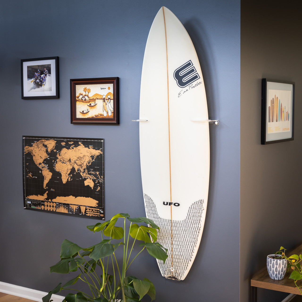 surfboard wall mount