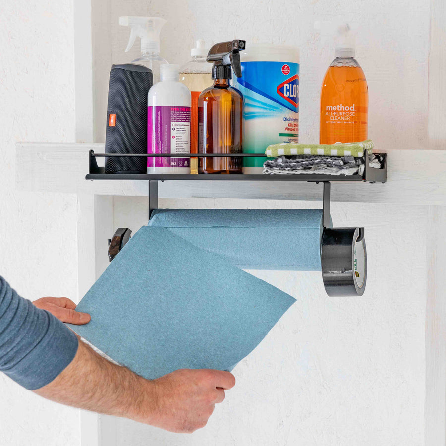 Paper Holder, Hanging Paper Towel Holder Under Cabinet Paper Towel Rack  Hanger Over The Door Kitchen Roll Holder