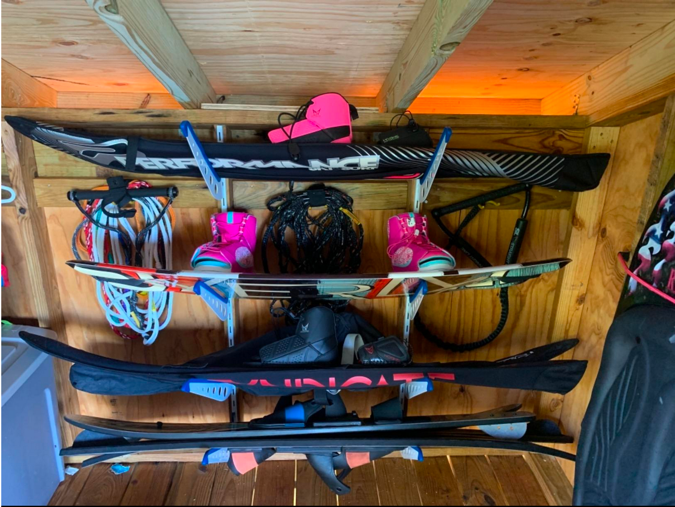 water ski storage mount