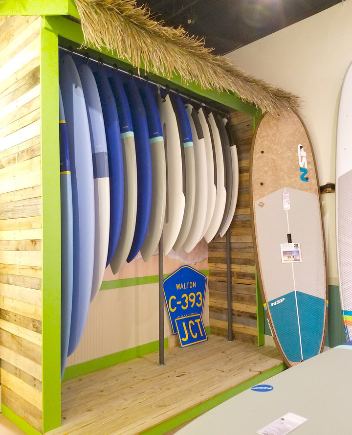 surf shop surfboard hangers
