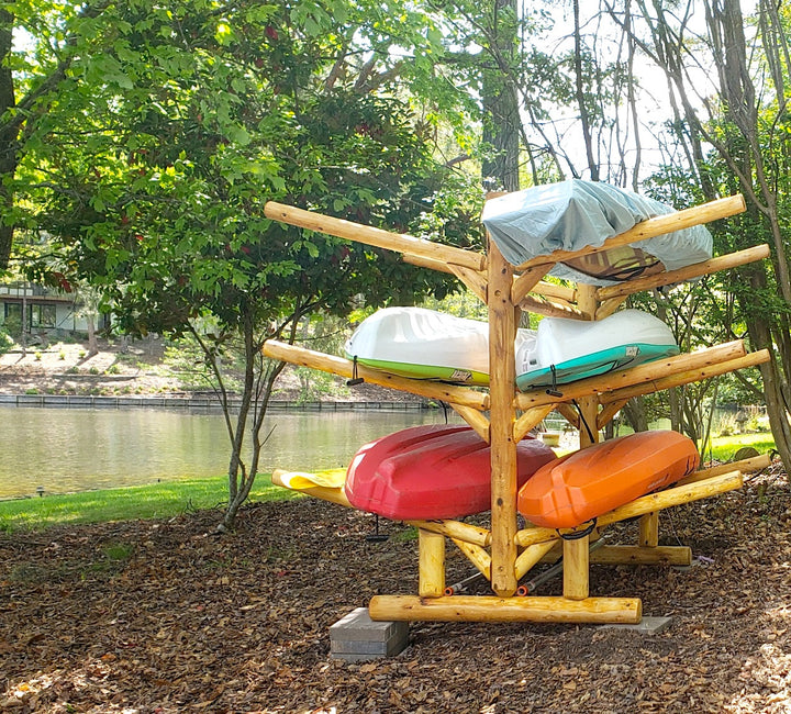 log kayak rack