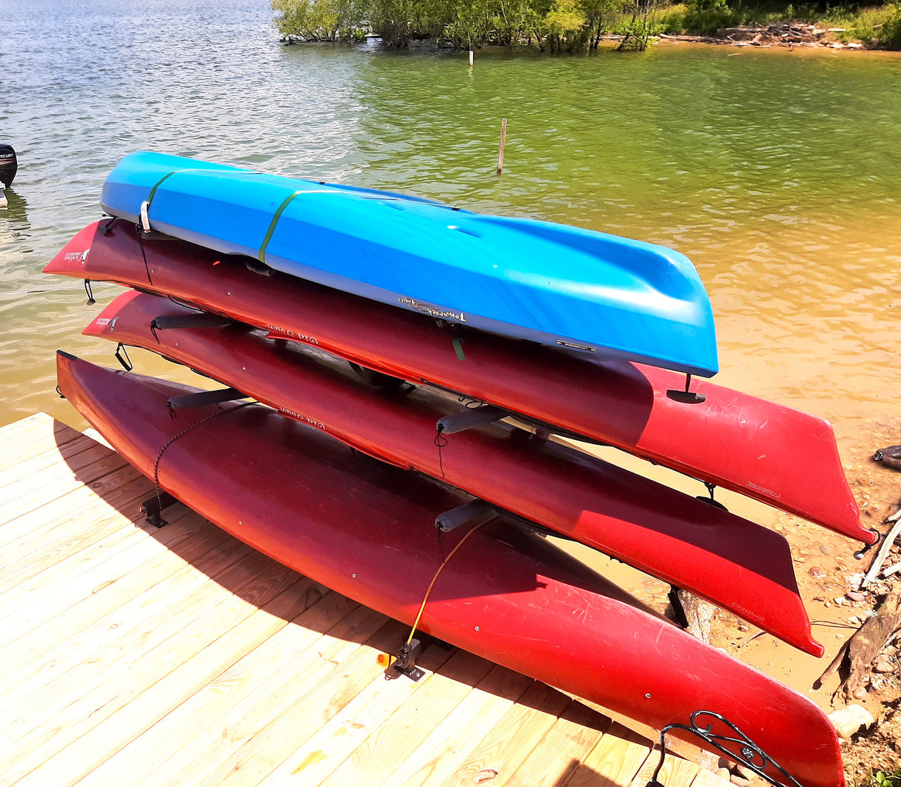 how to hold kayaks on your dock