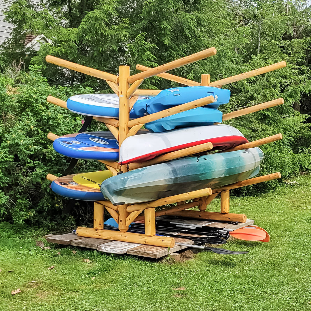 SUP and Kayaks, need help with a rack to carry it all